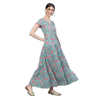 AKS Floral Print Maxi Dress at Rs.934